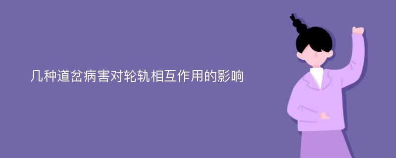 几种道岔病害对轮轨相互作用的影响