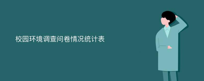 校园环境调查问卷情况统计表