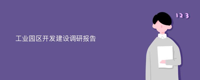 工业园区开发建设调研报告