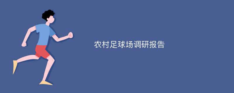 农村足球场调研报告